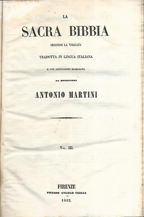 La sacra Bibbia. 4 volumi - Antonio Martini - copertina