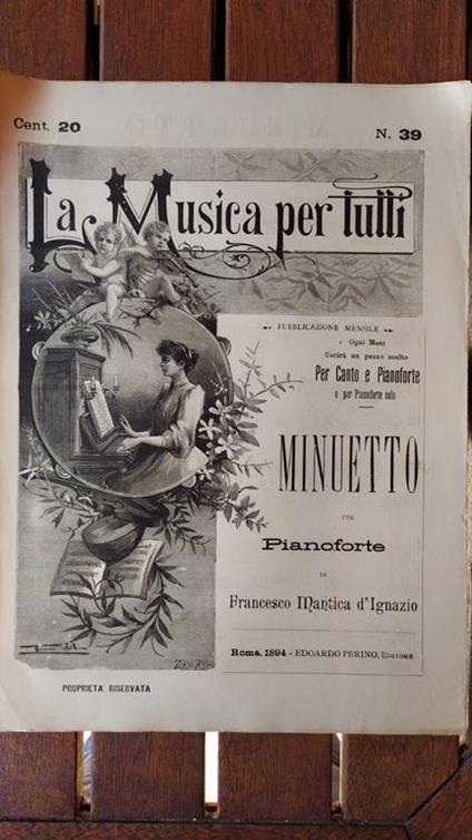 Minuetto per pianoforte - copertina