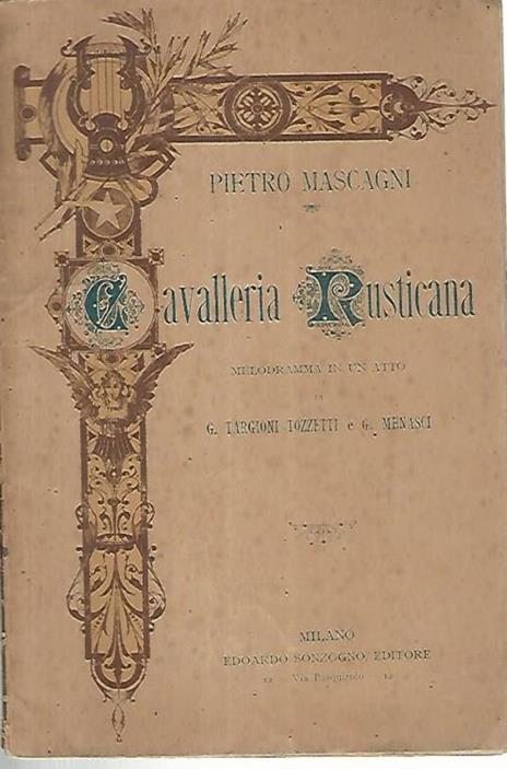 Cavalleria rusticana. Melodramma in un atto - Pietro Mascagni - copertina