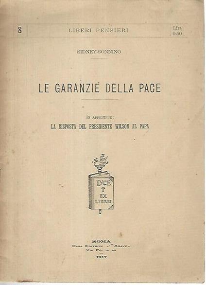 Le garanzie della pace - copertina