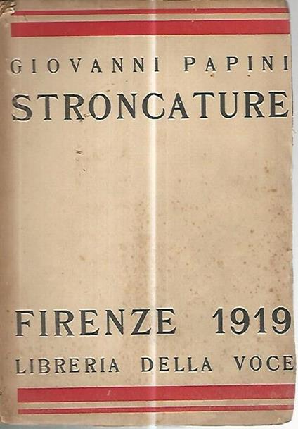 Stroncature - Giovanni Papini - copertina