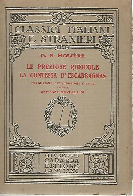 Le preziose ridicole. La contessa d'Escarbagnas - Molière - copertina