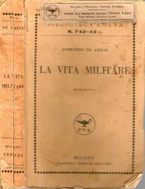 La Vita Militare - Edmondo De Amicis - copertina