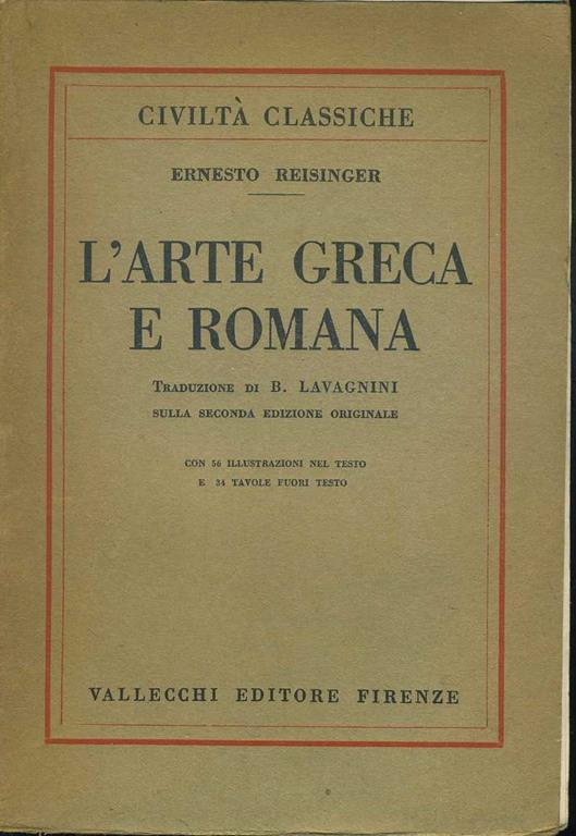 L' arte greca e romana - Ernest Reisinger - copertina
