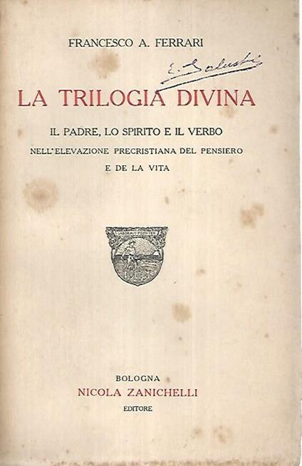 La trilogia divina - Francesco Antonio Ferrari - copertina