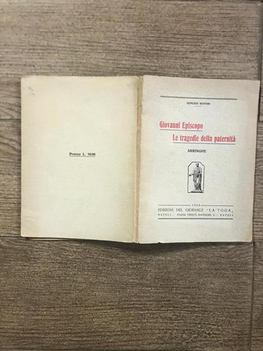 Giovanni Episcopo.Le tragedie della paternità - Genuzio Bentini - copertina