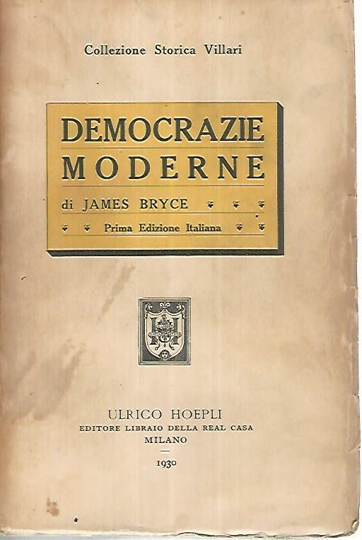 Democrazie moderne - James Bryce - copertina