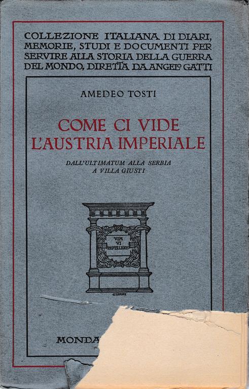 Come ci vide l'Austria Imperiale - Amedeo Tosti - copertina