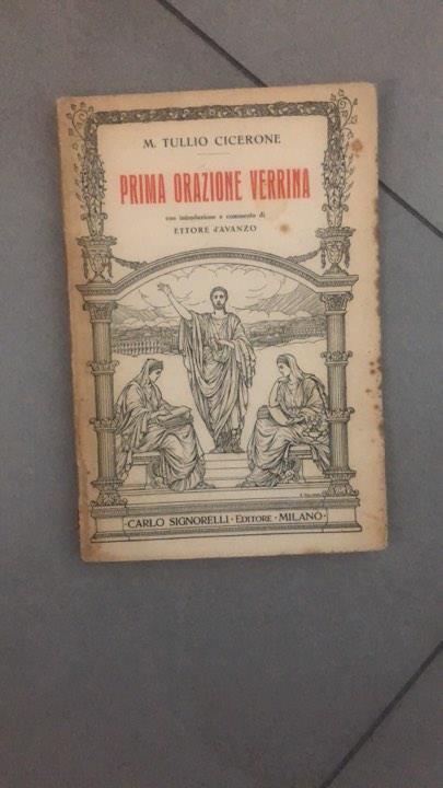 prima orazione verrina - M. Tullio Cicerone - copertina