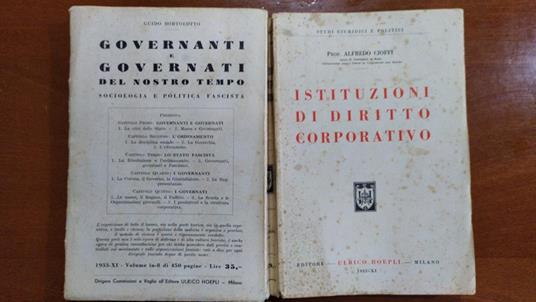 Istituzione di diritto corporativo - Alfredo Cioffi - copertina