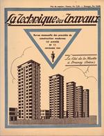 La Tecnique des Travaux, anno 10°, n. 11, Novembre 1934