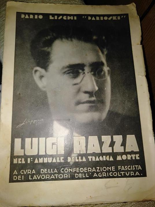 In memoria di Luigi razza a cura della confederazione fascista dei lavoratori dell' agricoltura - copertina