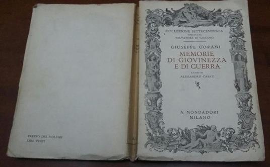 Memorie di giovinezza e di guerra - Alessandro Casati - copertina