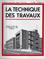 La Tecnique des Travaux,14° anno, n. 11 Novembre 1938
