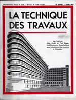 La Tecnique des Travaux, 15° anno, n. 3 Marzo 1939