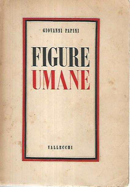 Figure umane - Giovanni Papini - copertina