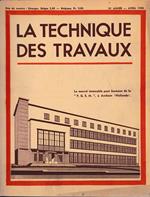 La Tecnique des Travaux,16° anno, n. 4 Aprile 1940
