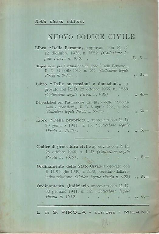 Ordinamento giudiziario. R.D. 30 gennaio 1941 - 2