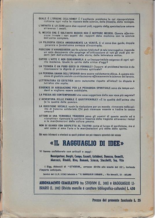 Studium. Rivista di vita e cultura professionale, anno XLI, n. 12 Dicembre 1945 - 2