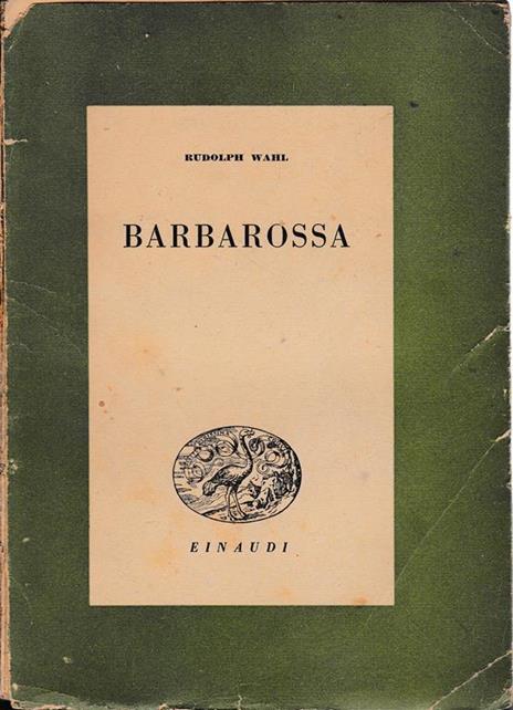 Barbarossa - Rudolph Wahl - copertina