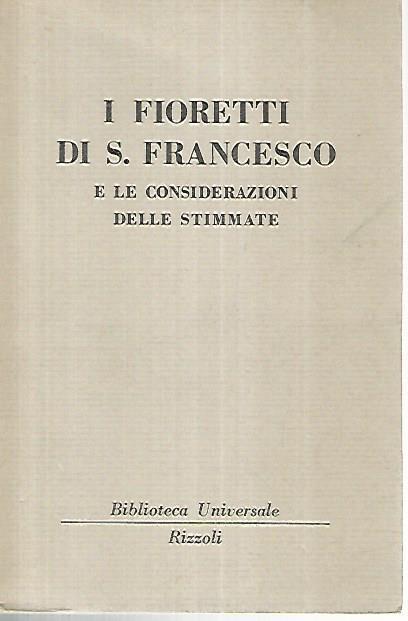 I fioretti di S. Francesco e le considerazioni delle stimmate - copertina
