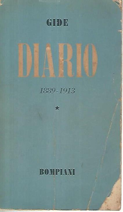 Diario 1889-1913 - André Gide - copertina