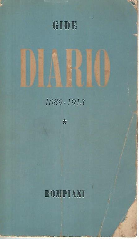Diario 1889-1913 - André Gide - copertina