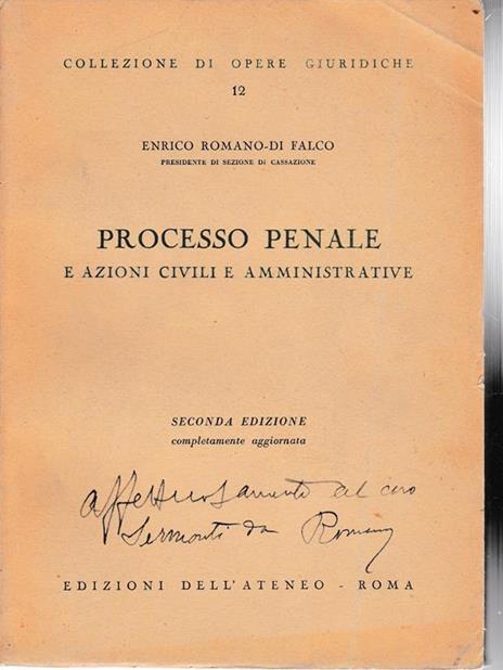 Processo Penale e azioni civili e amministrative - copertina