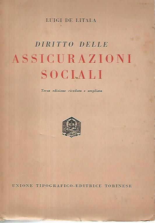 Diritto delle assicurazioni sociali - Luigi De Litala - copertina