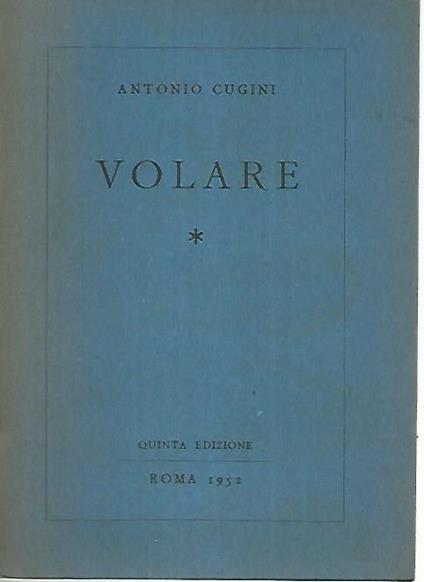 Volare - Antonio Cugini - copertina