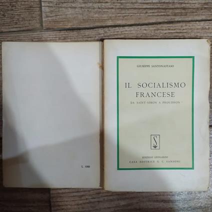 Il socialismo francese - Giuseppe Santonastaso - copertina