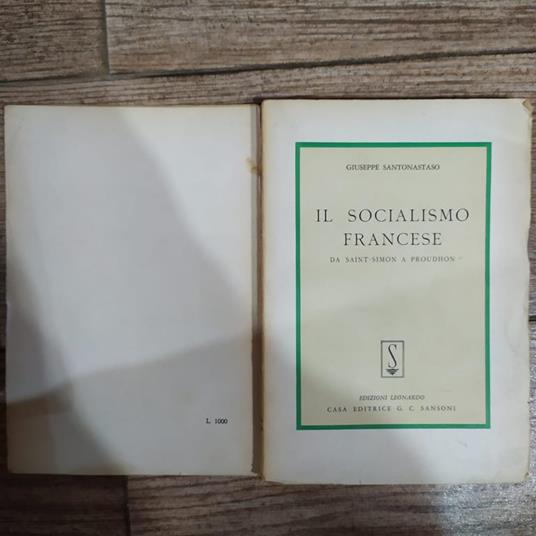 Il socialismo francese - Giuseppe Santonastaso - copertina
