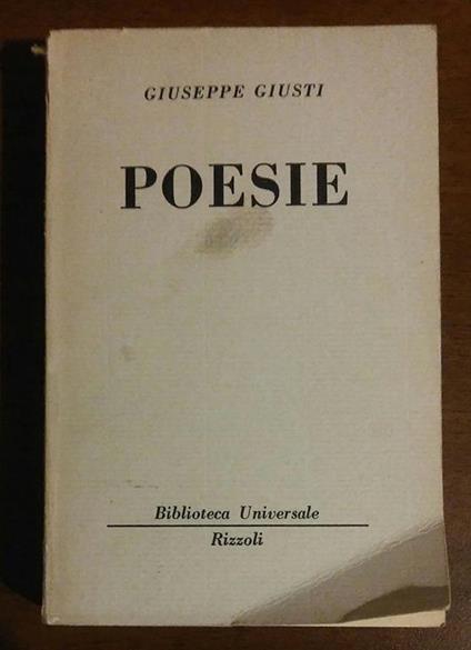 Poesie - Giuseppe Giusti - copertina