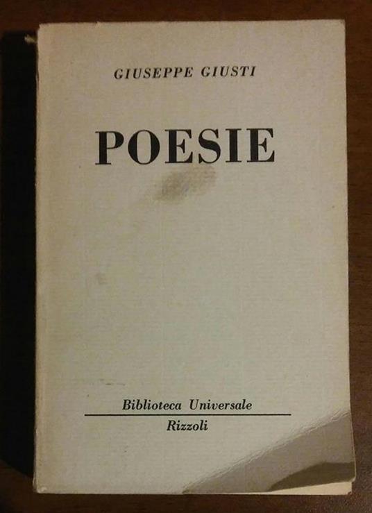 Poesie - Giuseppe Giusti - copertina