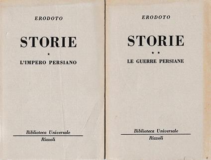 Storie. L'impero persiano - Le guerre persiane 2 volumi - Erodoto - copertina