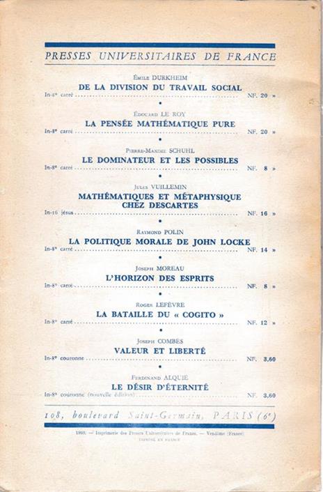 Les études philosophiques. L'étre n. 2. Pubblicazione trimestrale - 2