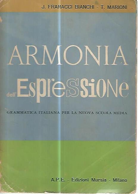 Armonia dell'espressione - copertina