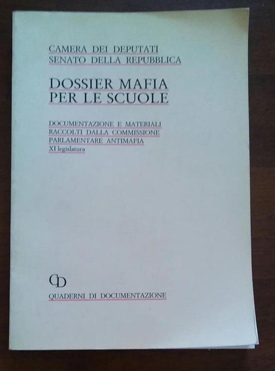 Dossier Mafia Per Le Scuole - copertina