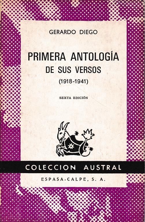 Primera antologìa de sus versos (1918-1941) - G. Diego - copertina