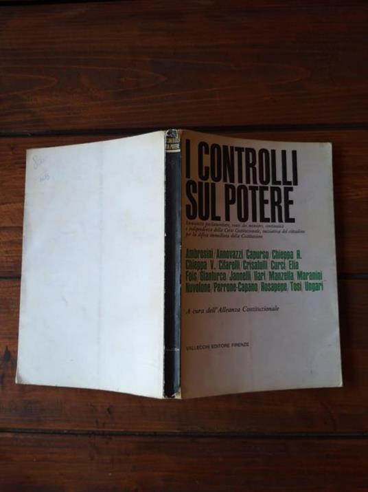 I controlli sul potere - copertina