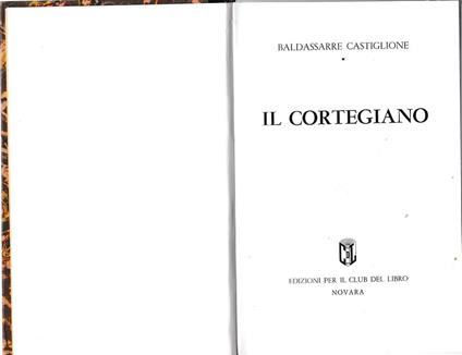 Il Cortegiano - Baldassarre Castiglione - copertina
