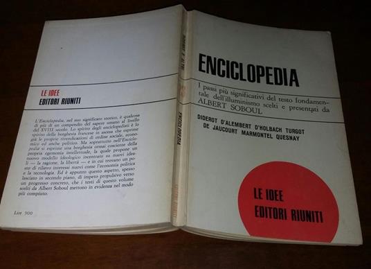 Enciclopedia o dizionario ragionato delle scienze, delle arti e dei mestieri - Albert Soboul - copertina