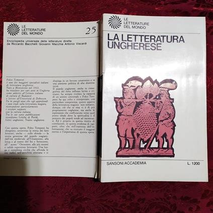 La letteratura ungherese - Folco Tempesti - copertina