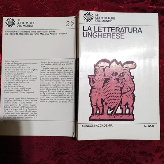 La letteratura ungherese - Folco Tempesti - copertina