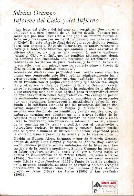 Informe del cielo y del infierno - Silvana Ocampo - 2