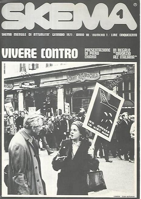 Skema. Vivere contro. Gennaio 1971. Anno III. Numero 1 - copertina
