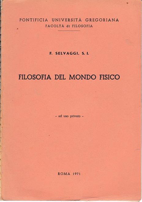 Filosofia del mondo fisico - copertina