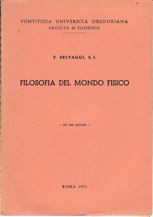 Filosofia del mondo fisico - copertina
