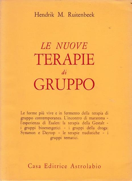 Le nuove terapie di gruppo - Hendrik M. Ruitenbeek - copertina