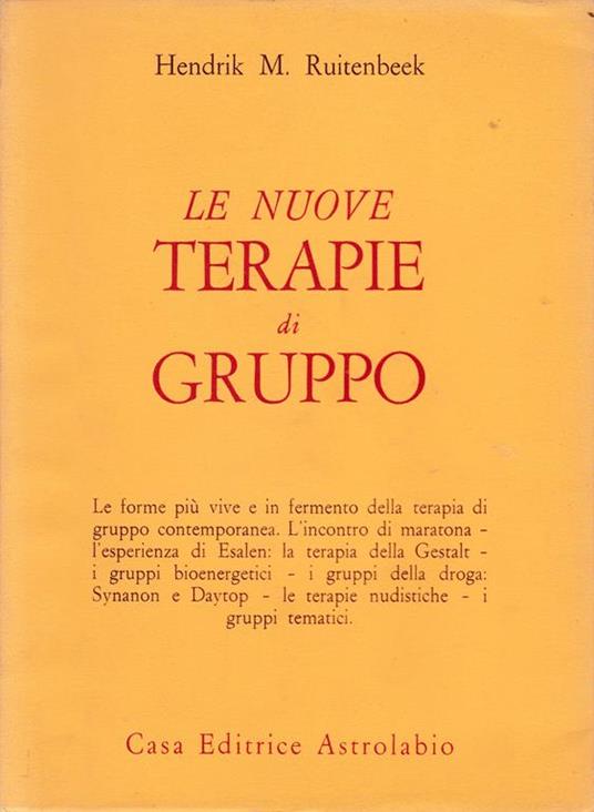 Le nuove terapie di gruppo - Hendrik M. Ruitenbeek - copertina